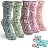 SISOSOCK Fuzzy Cozy Warm Socks for Women-Winter Home Thick Wool Soft Sleeping Socks-Perfect Gifts for Women