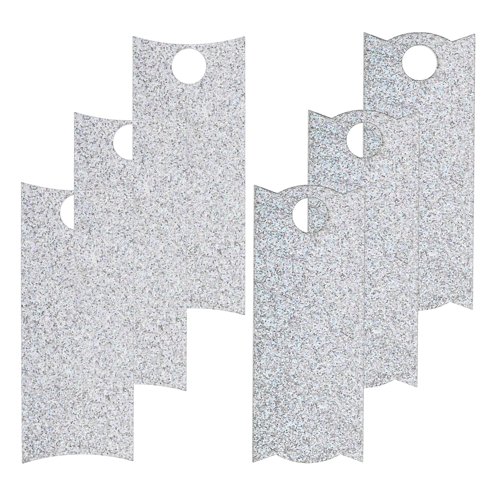 PATIKIL Name Plate for Stanley Cup 3.2" x 1.3", 12 Pack Acrylic Shiny Blank Name ID Tag Personalized Nameplate for Tumbler Lid Accessories, Silver