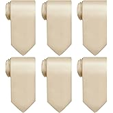 Syhood Solid Satin Pure Color Ties Set Business Formal Necktie Tie for Men Formal Occasion Wedding