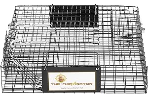 Rugged Ranch Single Chipmunkinator Multi‑Catch Chipmunk Trap, Wire Cage, 14.5"x4"x 4.5" - Live Catch‑and‑Release, 2‑Door Huma
