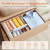 Lifewit 5 Pack 4in Drawer Dividers Adjustable 28-44.5cm White view 5