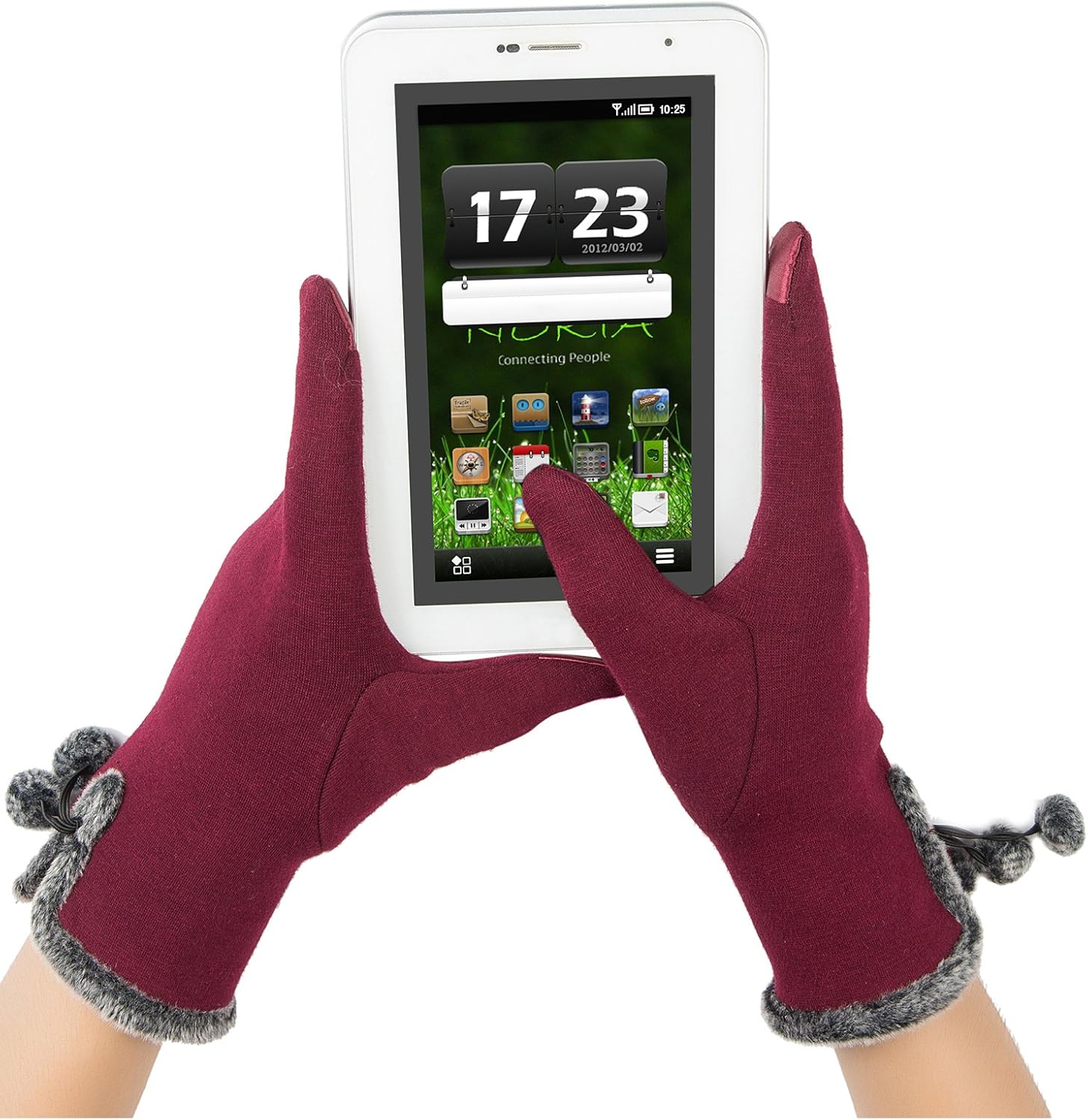 OTIOTI Womens Gloves Winter Touch Screen Texting Gloves for Women Fleece Lined Thick Warm Gloves (1 Pairs-Black, one size) at  Women’s Clothing store