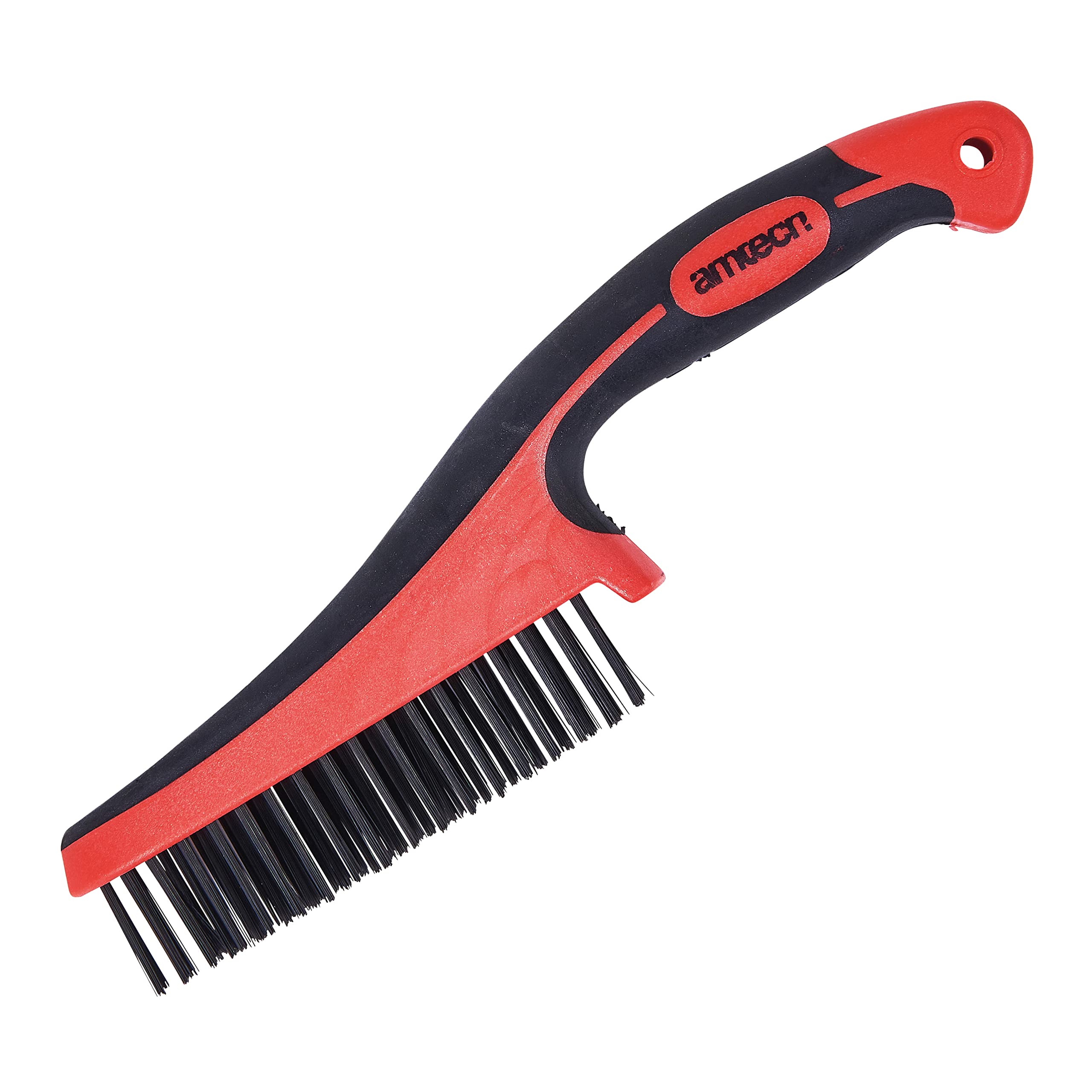 Amtech - Multi-Purpose Wire Brush for Cleaning Parts, Removing Rust, and More, Easy to Use with Ergonomic Handle, Home DIY, Durable and Long Lasting Steel Bristles