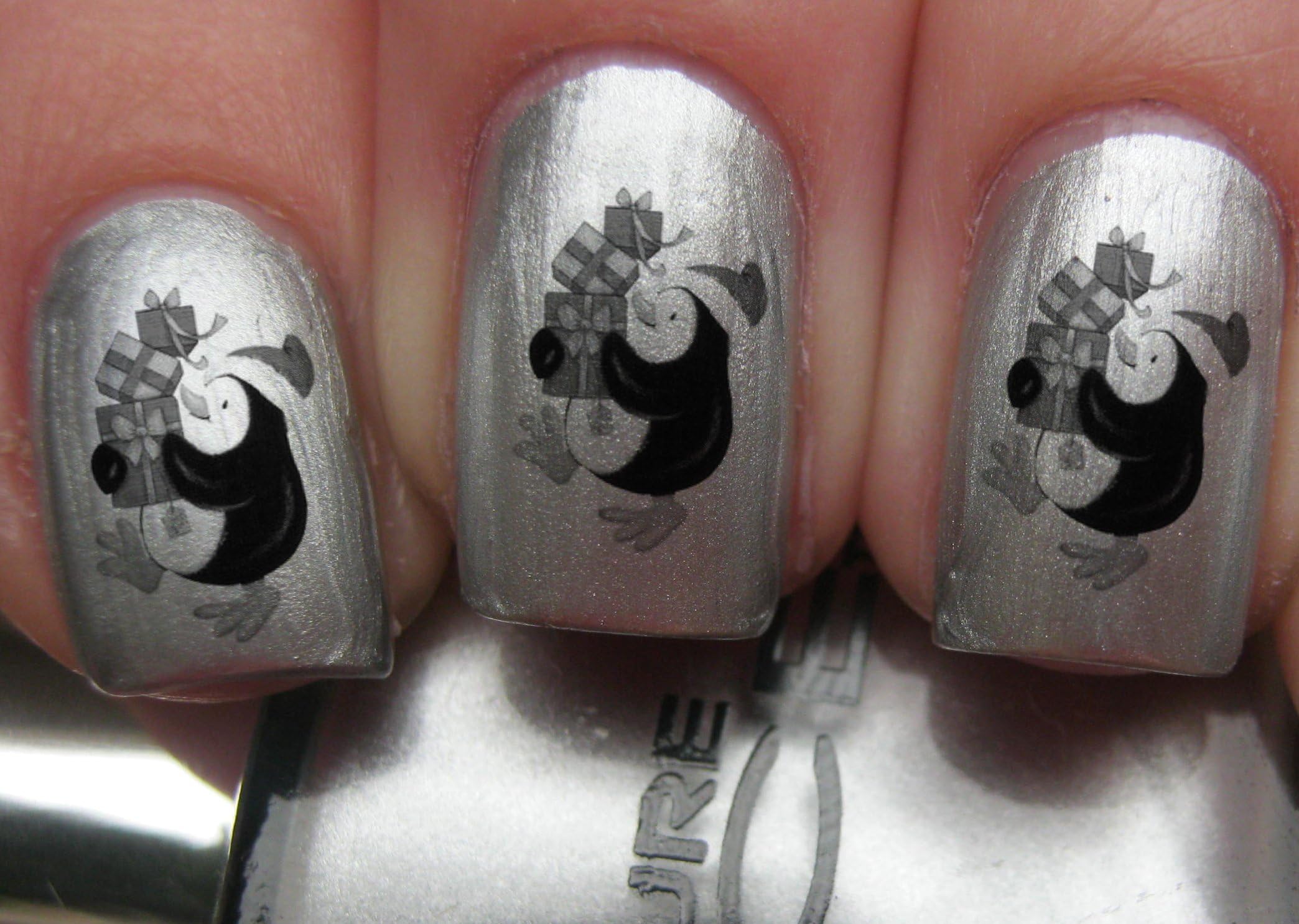 Christmas Penguin Nail Decals by YRNails