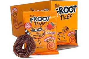 The FROOT Thief Real Fruit Snack Whips, Mango, Nut Free, Perfect for School Lunches and Snacks, Individual Bags Kids Snacks, 24 Pack