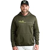 HUK mens Coldfront+ Graphic Hoodie, Performance Fishing Hoodie
