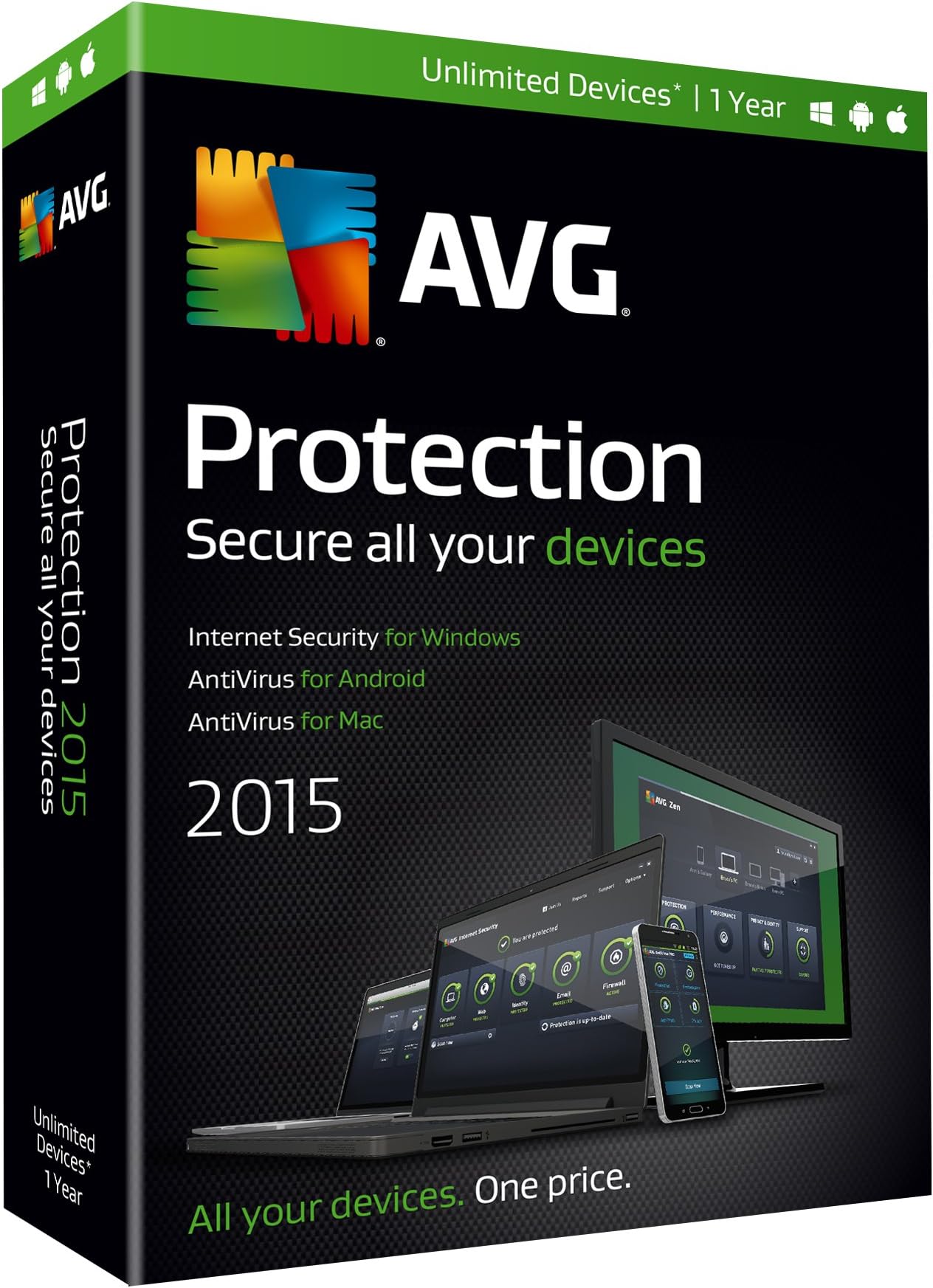 AVG PROTECTION 2015, 1 YEAR (Unlimited Users)