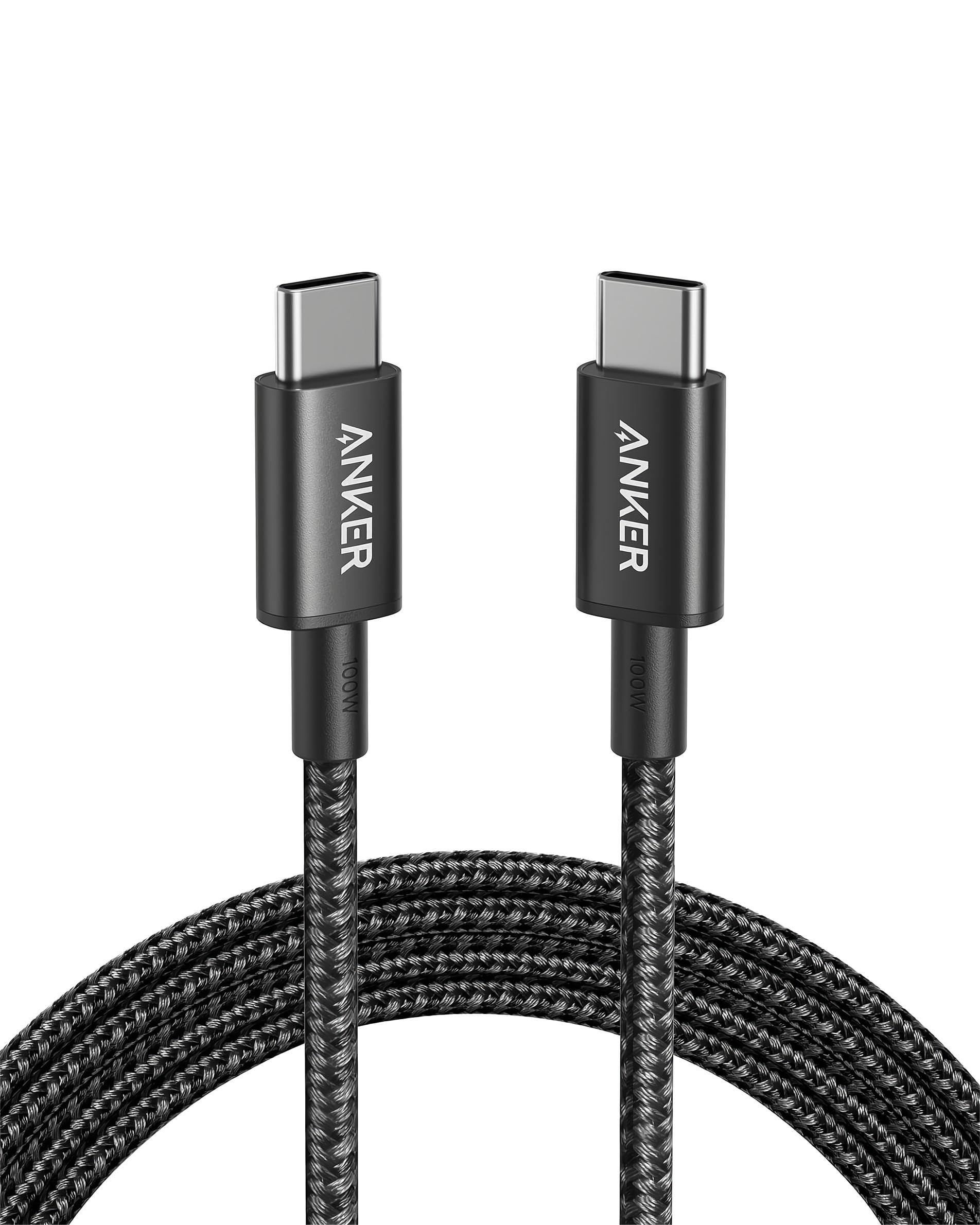 Anker USB C auf USB C Kabel, 100W [1,8m] Schnellladekabel USB C Kabel, PD 3.0 USB C Ladekabel für iPhone 17/16/15 Serie, Samsung Galaxy S26/S25, MacBook Pro/Air, iPad Pro/Air, Pixel Switch LG und mehr