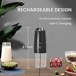 BELRIGO Rechargeable Salt And Pepper Grinder Set