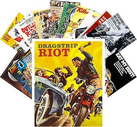 Amazon ポストカードセット24カードbikersとレース車クラッシュヴィンテージtrash映画ポスター広告 ポストカード 絵柄付はがき 文房具 オフィス用品