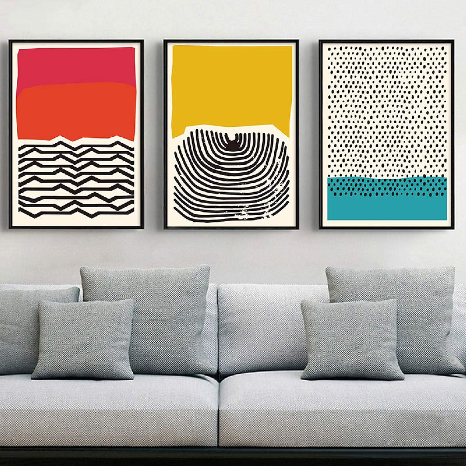 YIYAOFBH Geometrische Figuren im nordischen Stil Linien Kunst Moderne