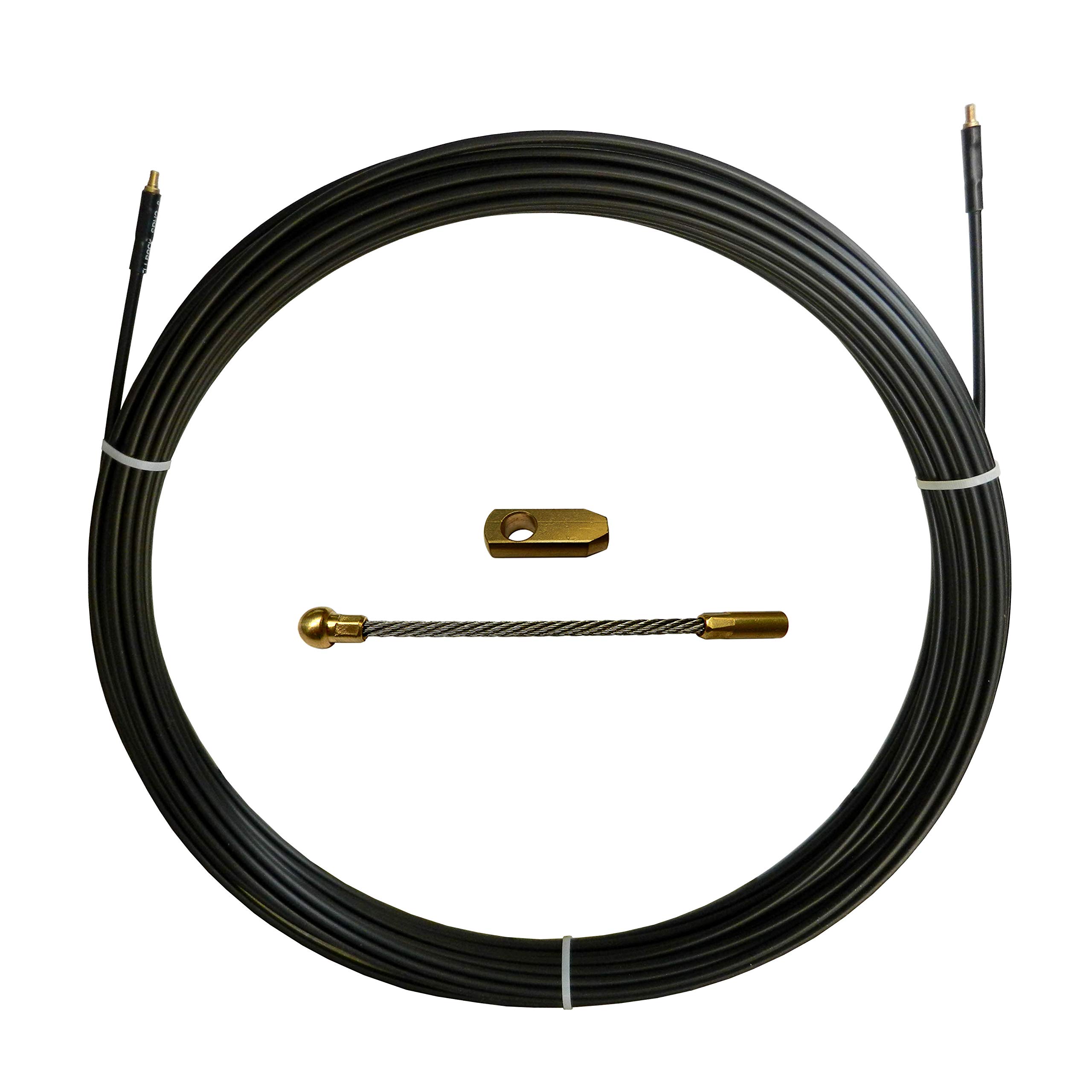 Nylon-Steel Cable Pulling fishtape, Black, Ø6 mm, 50 Meters