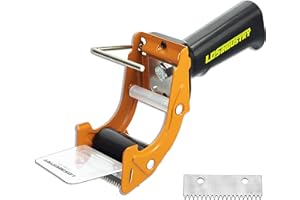 Rapid-Replace Packing Tape Dispenser Gun with Extra Blade by LDS Industry, 2 in (50mm) Lightweight Ergonomic Industrial Handh