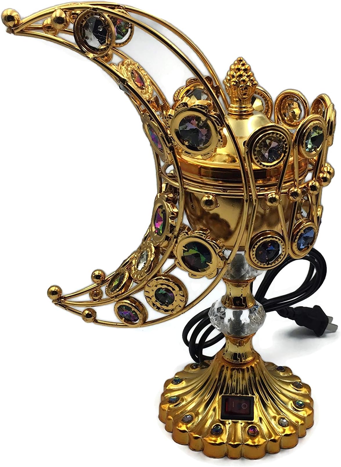 iHcrafts Electric Bakhoor Burner 110v Incense Burner Regulator Electric Incense Burner - Oud Frankincense Resin Burner Gift Positive Energy (Arc)