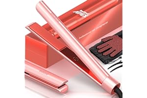 Bekind Apex 2-in-1 Hair Straightener Flat Iron | 1“ 460°F Straightener and Curler for All Hairstyles | UltraSmooth Tech | 15s Fast Heating & Temp Memory | Gift Set for Girls Women (Apex Peach)