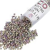 Miyuki Delica Seed Beads – Size 11/0 (1.6 mm), DB0541, Palladium Spectrum Gold, 7.2 g, Approx. 1440 Beads, Made in Japan