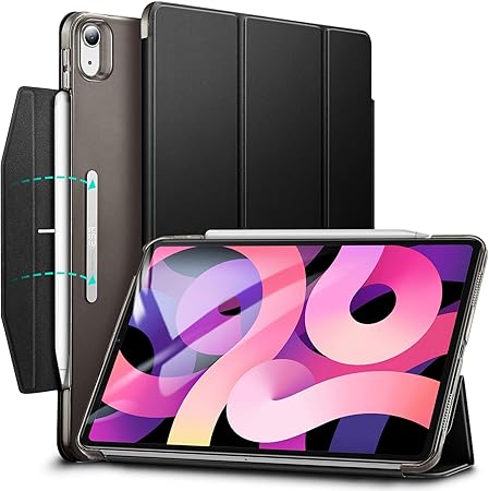 Amazon Com Esr Ascend Trifold Case For Ipad Air 4 Magic Black Computers Accessories