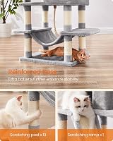 Feandrea Cat Tree 168 cm Large Tower 13 Scratching Posts 2 Caves Hammock view 8