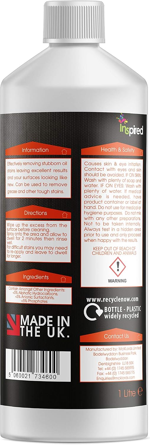 Inspired - Oil & Tar Patch Remover - for Garage Driveway, Engine- 1 Litre, Clear, 1 l (Pack of 1) - Image 3