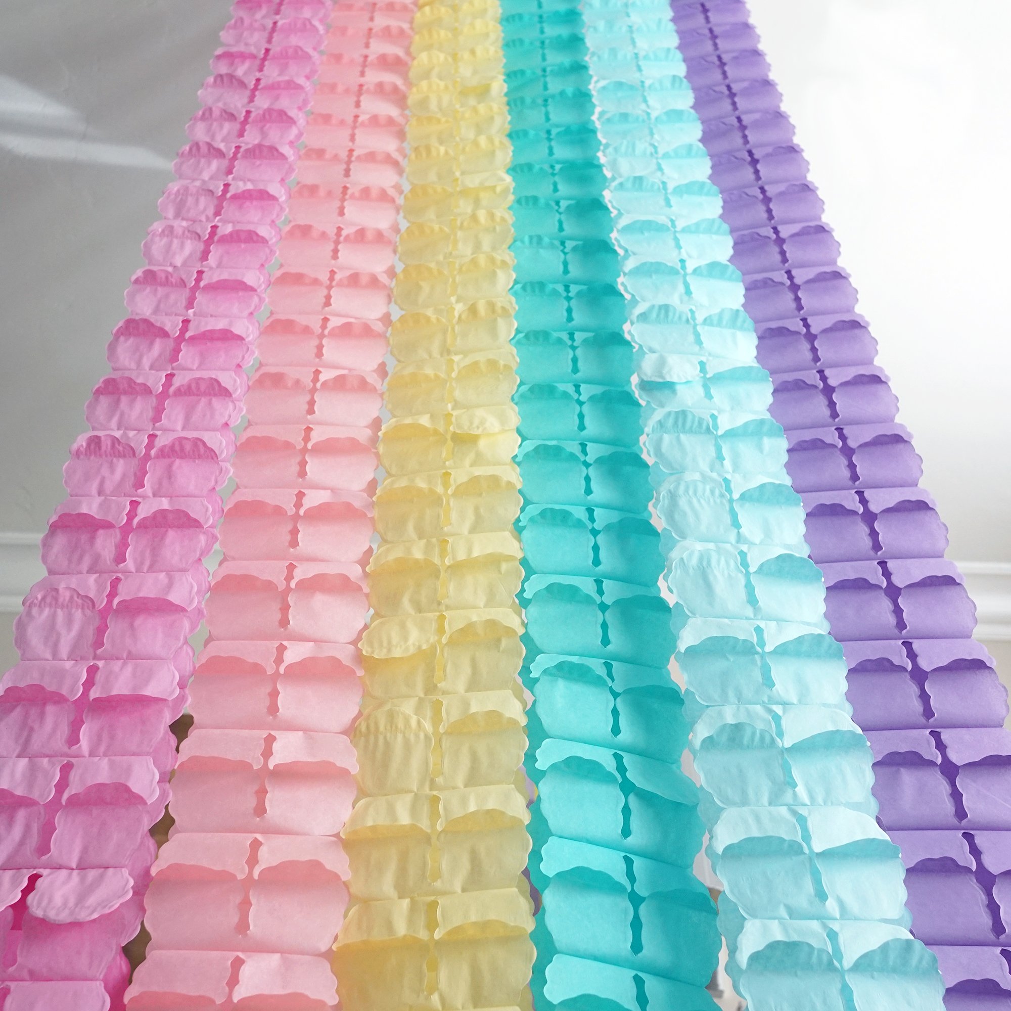 3D Four Leaf Flower Tissue Paper Hanging Streamers for All Party Events