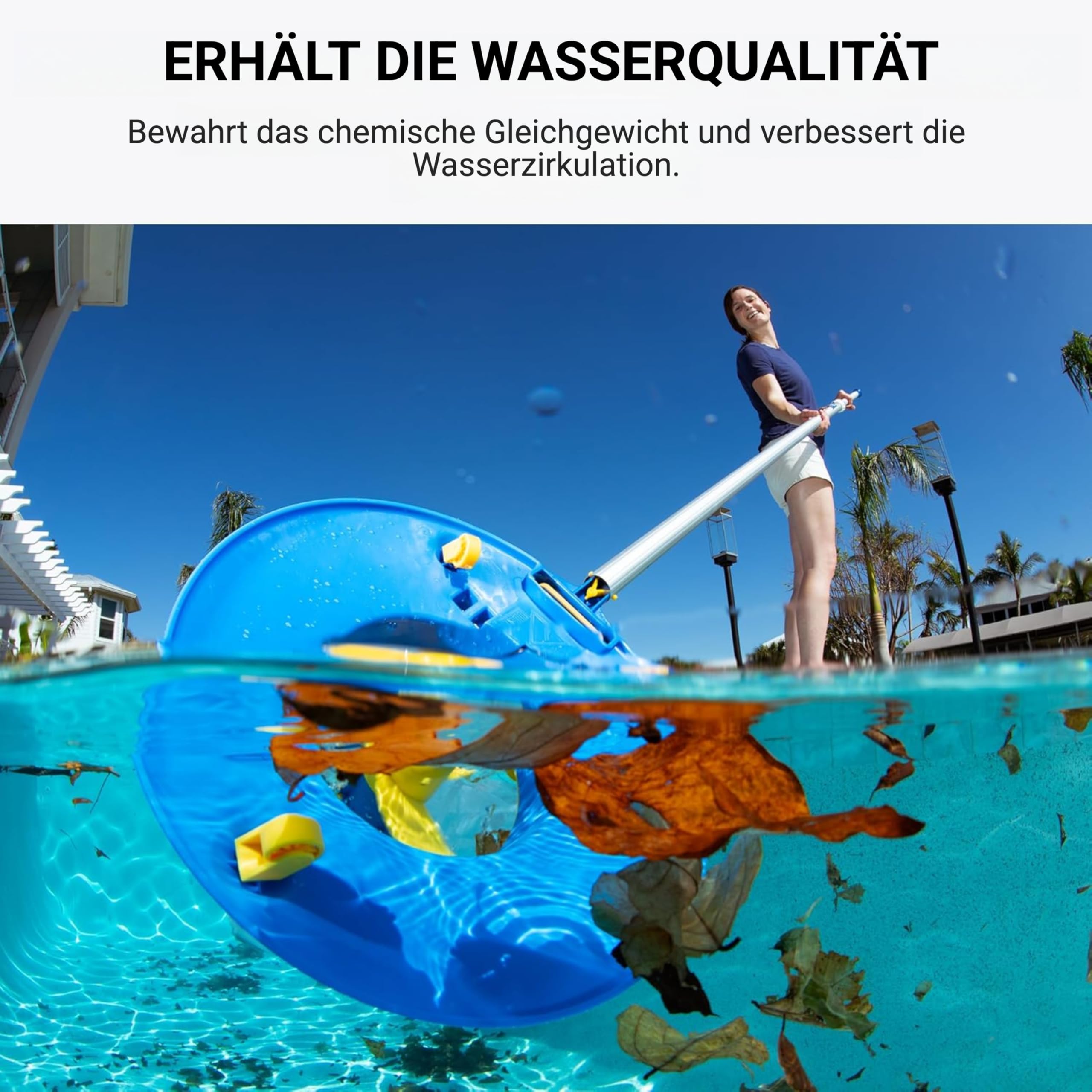 Pool Blaster Water Tech, Laubsauger, kabellos, batteriebetrieben, für Schwimmbecken, Laubsauger ist schnell zu reinigen und enthält einen robusten Netzbeutel 7
