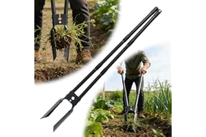 Post Hole Digger,54 Inch Heavy Duty Metal Hole Digger Tool for Digging,Grey Manual Tool for Transplant, Camping,Gardening.