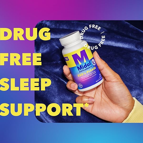 MIDOL SUPPLEMENTS ZZZ’S PLEASE, 1 MG MELATONIN CAPSULE, SLEEP SUPPLEMENT FOR ADULTS, FORMULATED WITH MELATONIN AND PASSIONFLOWER, SLEEP SUPPLEMENTS FOR BETTER SLEEP, 30 COUNT