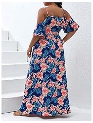 Floerns Women's Plus Size Cold Shoulder Short