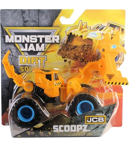 Amazon.com: Monster Jam Dirt Squad (Scoopz Yellow) : Toys & Games