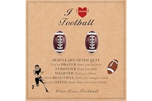 DORANA S925 Sterling Sliver Sports Earrings Stud for Teen Girls Women Baseball/Soccer/Volleyball/Basketball/Softball/Football Hypoallergenic Stud Earrings Game Day Jewelry Gift