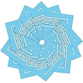 PJPSAA 12 Pack Bandanas Unisex Paisley Cowboy Bandanas Bulk Multi Purpose Headband Scarf for Men Women Costume