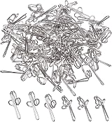 Outus 80 Pack Metal Curtain Drapery Hooks Silver for Header Tape Hanging view 2