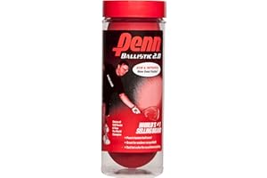 Penn Ballistic 2.0 Red Racquetballs - 1 Can of 3 Fast Racketball Balls