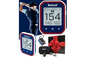 Bushnell Phantom 3 (Blue) Slope Golf GPS Handheld Gift Box Bundle - Touchscreen, Auto Course, Hole Recognition & Auto-Prompt Score Entry with PlayBetter Wall Adapter & Protective Case