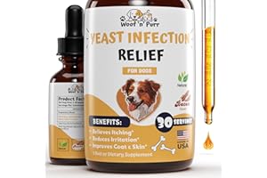 WOOF 'N' PURR Natural Yeast Infection Treatment for Dogs - Helps to Support Itching Relief, Allergy Relief, Inflammation Relief & More - Itch Relief for Dogs - Dog Ear Infection Treatment - Dog Itch Relief - 1 oz