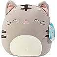 Squishmallows 8-Inch Tally The Grey Cat - Official Jazwares Plush - Collectible Soft & Squishy Kitty Stuffed Animal Toy - Add to Your Squad - Gift for Kids, Girls & Boys