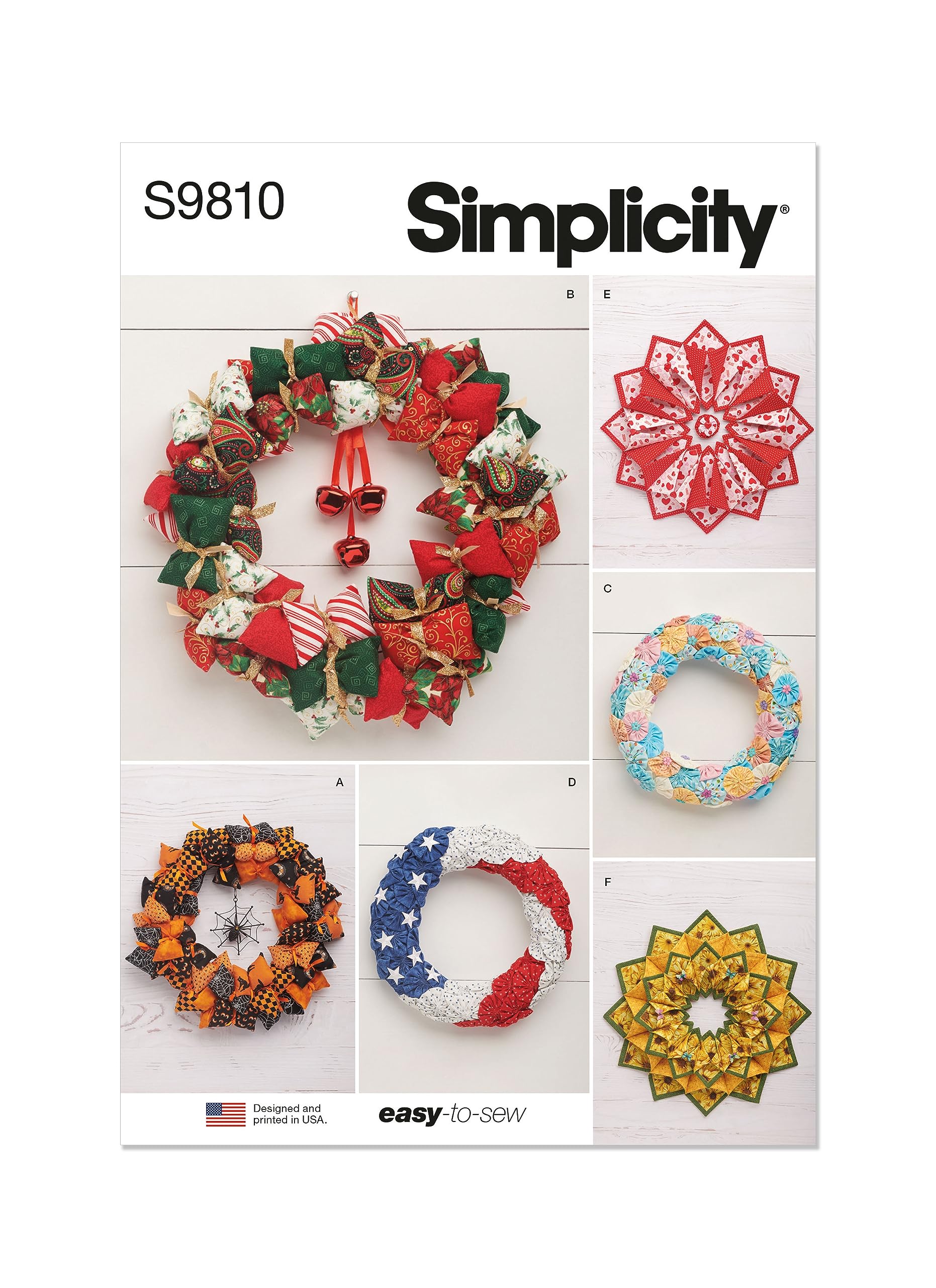 SIMPLICITY SS9810OS Seasonal Wreaths OS (ONE Size)