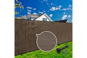 KANAGAWA 4ft x 50ft Privacy Screen Fence, 90% Blockage Heavy Duty 175 GSM Fencing Mesh Net Cover for Outdoor Wall Garden Yard Backyard 40 Cable Zip Ties Included Brown
