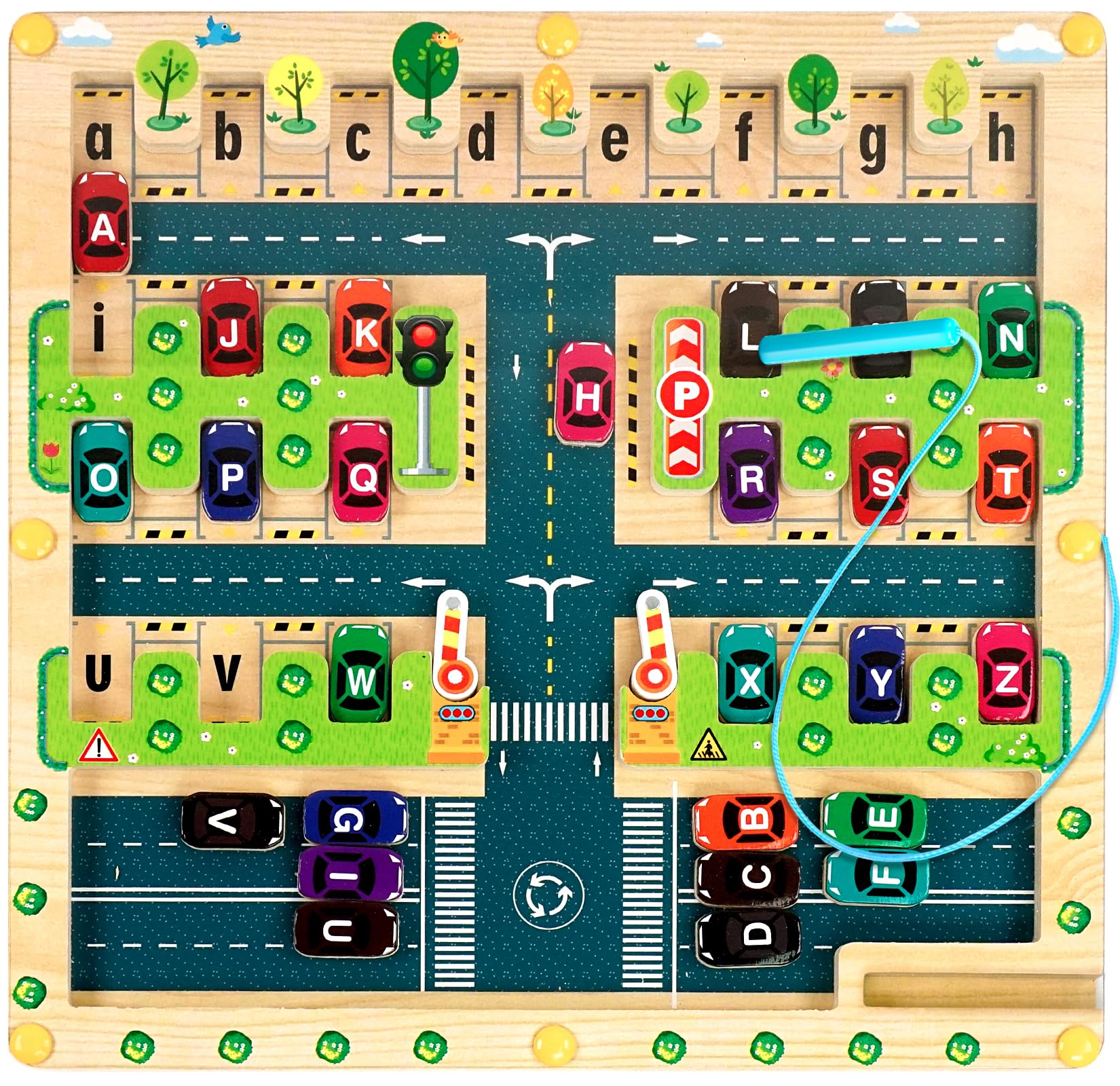 Faittoo Magnetic Alphabet Maze,Montessori Fine Motor Skills Toys for Toddler Kids 3+ Year Old,Learning Educational Toys