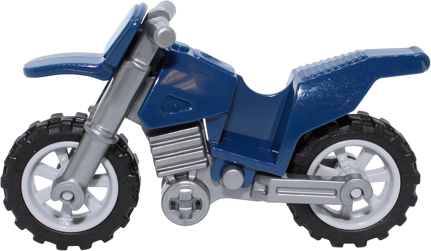 Amazon.com: LEGO Partes y piezas: azul oscuro Dirt Bike motocicleta con soporte de marco de plata: Toys \u0026 Games