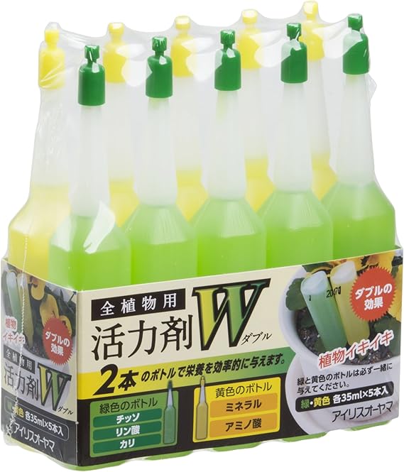 Amazon アイリスオーヤマ 活力剤 全植物用活力剤ダブル 10本 E 35w 液肥 活力剤