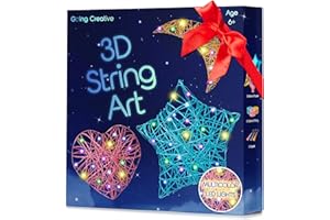 Going Creative 3D String Art Kit for Kids Ages 6-12 – Light-Up DIY Craft Kit with LED Lights, Tassels & Wall Mount – Fun Arts & Crafts Gift for Girls & Boys, STEM Toy, Screen-Free Activity