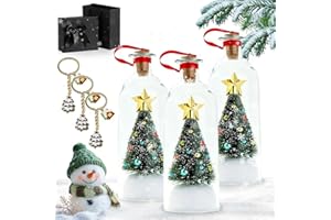 Christmas Tree Message in a Bottle, Recordable Christmas Tree Voice Message in a Bottle, Holiday Greeting Glass Ornament with