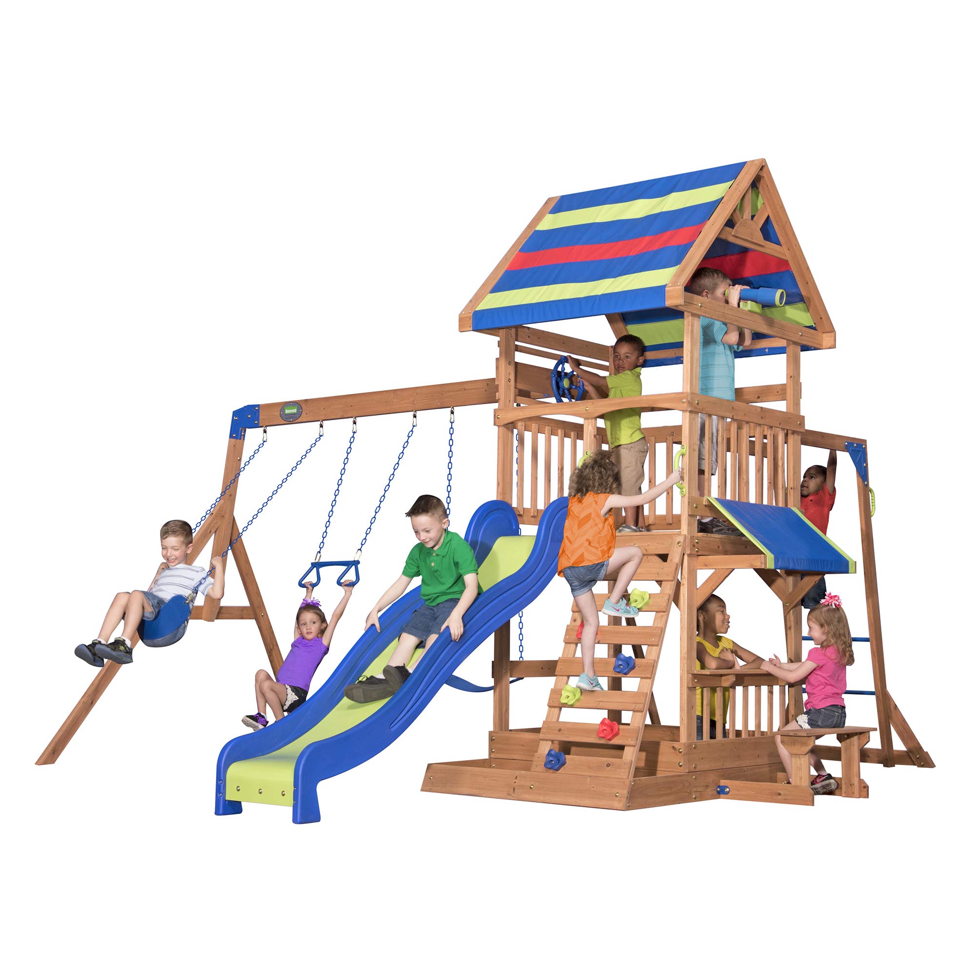 buckley hill all cedar swing set