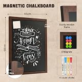 Dollar Boss Magnetic Chalkboard 45x60cm Rustic Wooden Frame Wall Mounted view 2