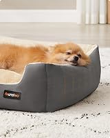 Feandrea Dog Bed Sofa L 85x65x21 cm Dove Grey Sand Beige view 3