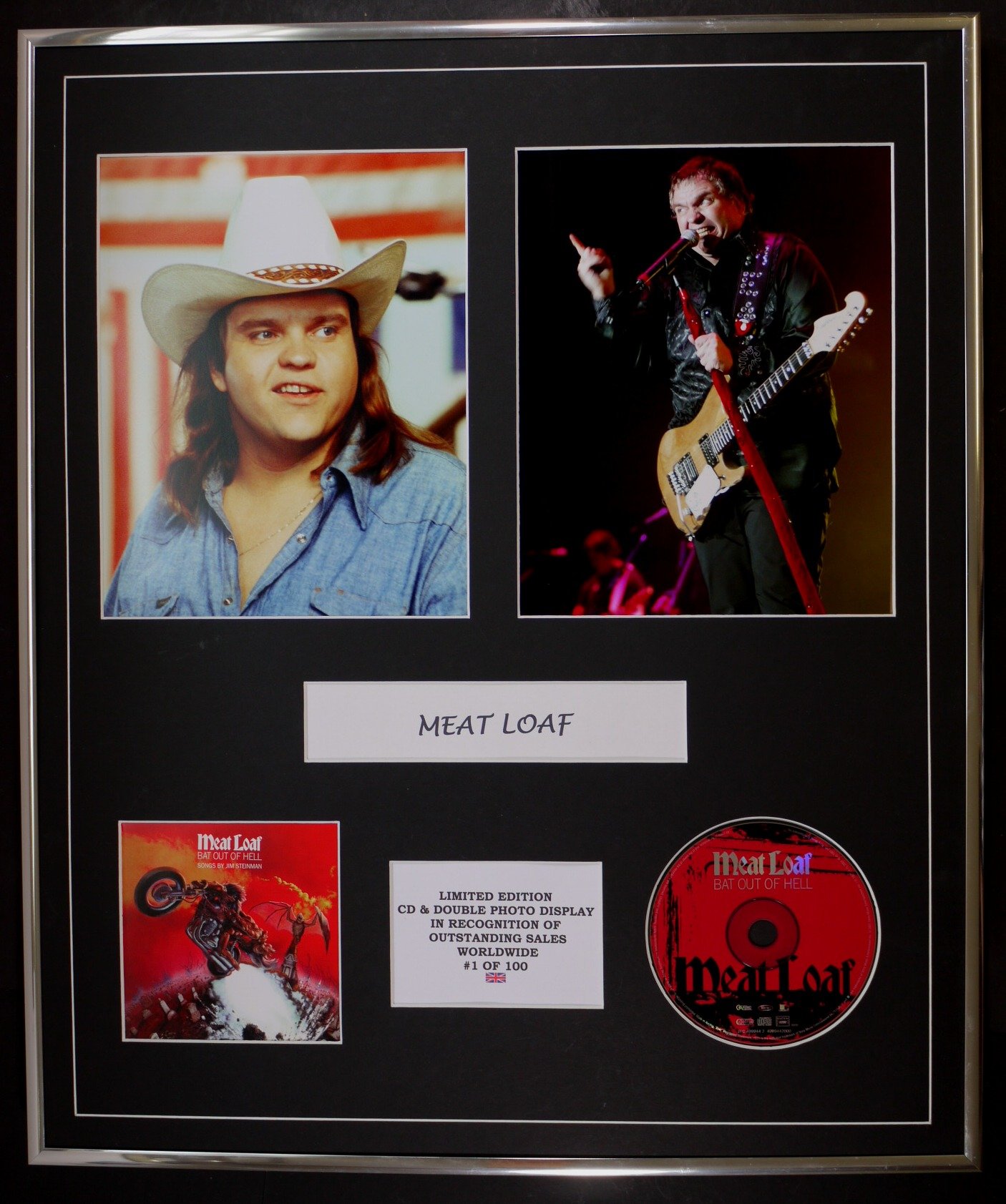 MEAT LOAF/CD & DOUBLE PHOTO DISPLAY/LTD. EDITION/COA/BAT OUT OF HELL