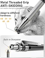 Nicpro 34Pcs Black Art Mechanical Pencils Set 0.3 0.5 0.7 0.9 mm view 2