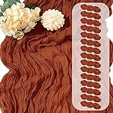 15 Pack Terracotta Cheesecloth Table Runner 17 x 108 inch Cheese Cloth Table Runners 9ft Terracotta Table Runner Rustic Romantic Sheer Gauze Runner for Wedding Party Baby Shower Table Decoration