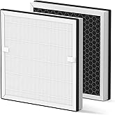 Youjors 2 Pack AP2410 Replacement Filter Compatible with DBFIT AP2410 Air Purifier, 2-in-1 HEPA 13 with Activated Carbon Filter